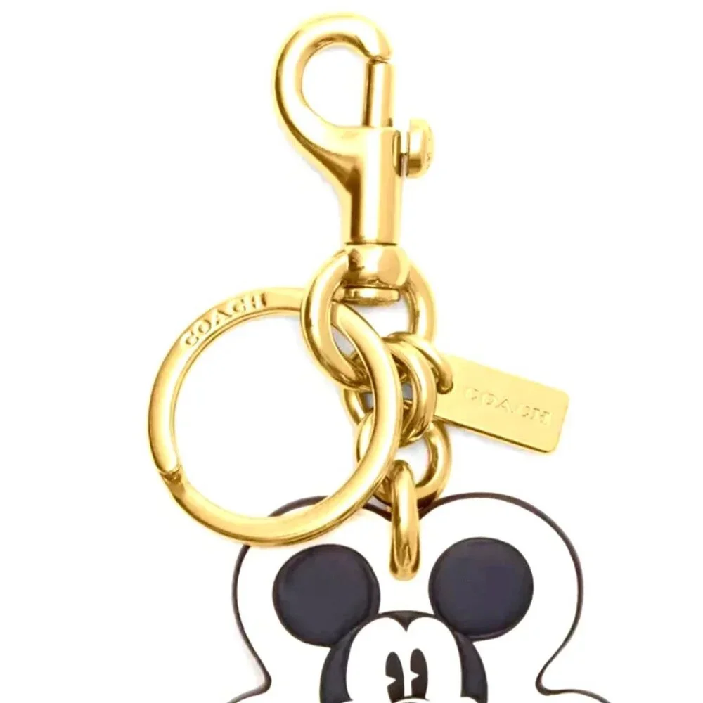 NWT Coach CN0009 Disney X Mickey Mouse Bag Charm Key Chain - Picture 3 of 3